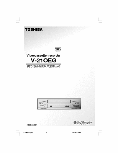 Toshiba V210EG_D ToshivaVCR_Manual V210EG_D